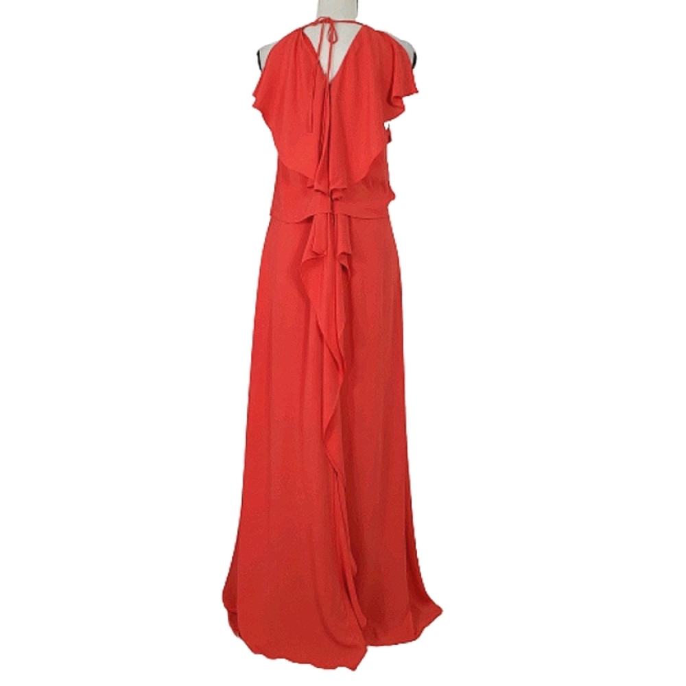 BCBGMAXAZRIA JANISA HALTER NECK RUFFLE DRESS - Picture 6 of 16